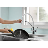 Смеситель для кухни Paulmark SIEGEN хром/белый Si213111-CRw