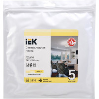 Лента IEK LSR-2835WW60-4, 8-IP65-12В LED, 5м LSR1-1-060-65-3-05