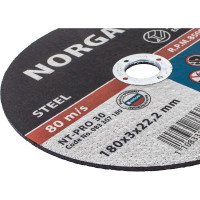 Диск отрезной по стали NT-PRO 30 (180x2х22.2 мм) NORGAU 083307018