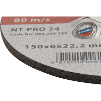Диск шлифовальный армированный по стали NT-PRO 24 (150x6х22.2 мм) NORGAU 083250150