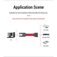 Кабель Vention SATA 3 M/SATA 3 M, угол 90, с защелками, красный - 0.5 м KDDRD