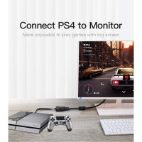 Мультимедиа конвертер Vention HDMI, VGA + аудио, гибкий, плоский ACKBB