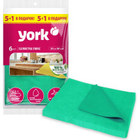 Салфетка YORK ЛЮКС сверхвлаговпитывающая, 6 шт. 020330