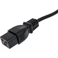 Шнур питания с блокировкой LANMASTER C19-Schuko, 3х1.5, 220В, 16А, черный, 2 метра LAN-PP19L/SH-2.0-BK