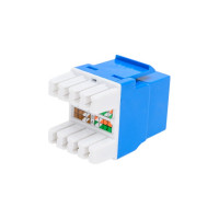 Модуль LANMASTER Keystone RJ45, кат.5e, UTP, 180 градусов, синий, LAN-OK45U5E/180P-BL