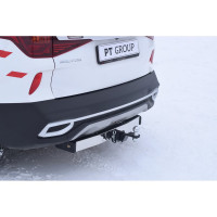 Фаркоп PT Group ТСУ со съемным квадратом, с нержавеющей накладкой, KIA Seltos 2020 г.в. 06071502
