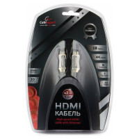 Кабель Cablexpert HDMI 19M/19M, v2.0, медь, серия Platinum, позол.контакты, оплетка, 4.5м, черный, блистер, CC-P-HDMI03-4.5M
