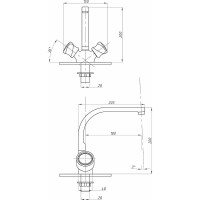 Смеситель для кухни FAUZT тип См-МДЦБА FZs-274-39
