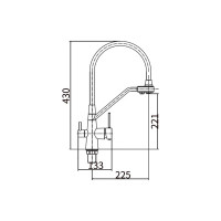 Смеситель для кухонной мойки FASHUN с подключением к фильтру, с питьевой водой, черный A4382-7