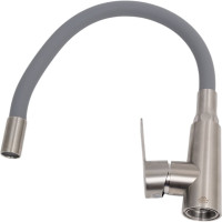 Смеситель для кухонной мойки FASHUN из нержавеющей стали, с гибким серым изливом A54301-12