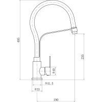 Смеситель для кухонной мойки FASHUN из нержавеющей стали, с гибким серым изливом A54012-12