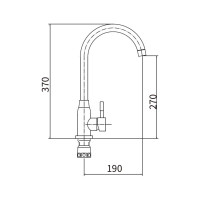 Смеситель для кухонной мойки FASHUN с высоким поворотным изливом, нержавеющая сталь A54009-B
