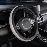 Оплетка SKYWAY Crystal-2 M Черная экокожа/серебряные стразы S01102467