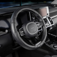 Оплетка SKYWAY Standart-3 М Черная экокожа S01102483