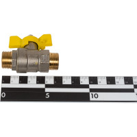 Шаровой кран LD Pride латунь никель газ Ду15 Ру40 НР полнопроходной 007-8041