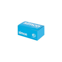 Адаптер Simon на 2хRJ45 коннектора, S-модуль, с защитными шторками, белый S76B-9