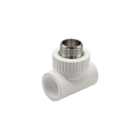 Комбинированный тройник VRT наружная, 25х3/4х25 EVER plast, белый, Россия 538252