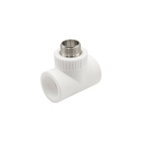 Комбинированный тройник VRT наружная, 32х3/4х32 EVER plast, белый, Россия 538253