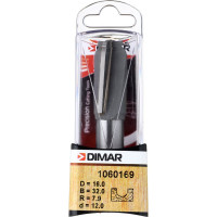 Фреза галтельная удлиненная (16x32х70 мм; хвостовик 12 мм; R7.9) Dimar 060 169 1060169