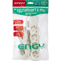 Удлинитель Engy Гранд 5м/4 розетки с заземлением ПВС 3х0.75 186693