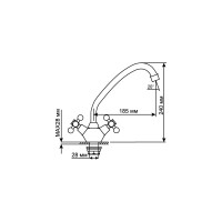 Смеситель для кухни Mixline 1/2 керамика, высокий излив. без подводки ML07-032 522133