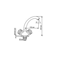 Смеситель для кухни Mixline 1/2 керамика, низкий излив, без подвода ML02-032 522122