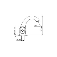 Смеситель для умывальника mixline 1/2 керамика, без подводки ML01-04 522155