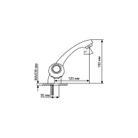Смеситель для умывальника mixline 1/2 керамика, без подводки ML02-04 NEW 529848