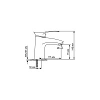 Смеситель для умывальника Mixline без подводки 40k ML03-04 522157