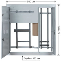 Корпус этажного щита TDM 2 квартиры, 1010х950х160 SQ0905-0161