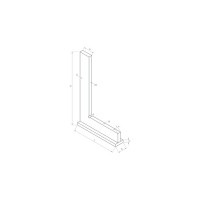 Поверочный угольник Kinex (K-MET) 150х100мм, Класс 2, Тип УШ DIN875 4034-22-015
