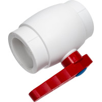 Кран шаровой Blue Ocean полипропиленовый (шар - PPSU) для агрессивных сред - 63 PPRF/BV/PPR/HW-2(W)-63