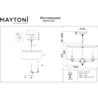 Подвесной светильник Maytoni Anna H007PL-04G
