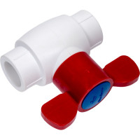 Шаровой кран Blue Ocean полипропиленовый (шар - PPSU) для агрессивных сред - 20 PPRF/BV/PPR/HW-2B(W)-20