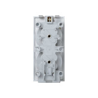 Розетка с заземлением Simon 2x2PE, сдвоенная, S-модуль, с индикатором 16А, 250В, алюминий S1-8