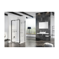 Неподвижная стенка для двери Ravak Pivot PPS-100 черный профиль, прозрачное стекло 90GA0300Z1