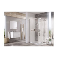 Квадратный душевой уголок Ravak Blix Slim BLSRV2-90 см, блестящий профиль, прозрачное стекло X1LM70C00Z1