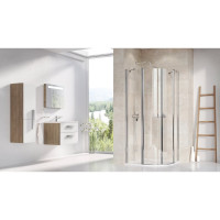 Душевой уголок четверть круга Ravak Chrome CSKK4 90x90 см, блестящий профиль, прозрачное стекло 3Q170C00Z1