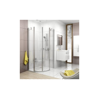 Душевой уголок четверть круга Ravak Chrome CSKK4 80x80 см, блестящий профиль, прозрачное стекло 3Q140U00Z1