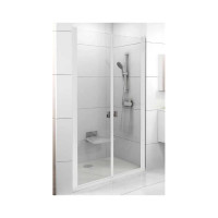 Душевая дверь поворотного типа Ravak Chrome CSDL2-100 см, белый профиль, прозрачное стекло 0QVAC10LZ1