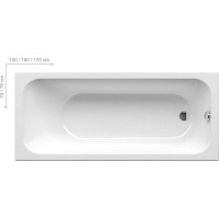 Ванна Ravak CHROME 170х75 см, белая C741000000