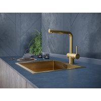 Смеситель для кухни Paulmark Dosse брашированное золото Do214418-BG