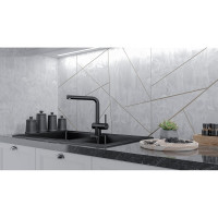 Смеситель для кухни Paulmark DOSSE, черный,  Do214418-BLM