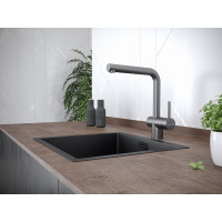 Смеситель для кухни Paulmark Dosse вороненая сталь Do214418-GM