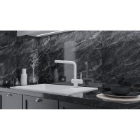 Смеситель для кухни Paulmark DOSSE, белый матовый,  Do214418-WH