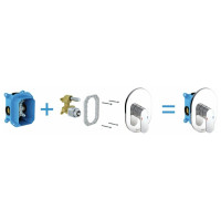 Смеситель скрытого монтажа Ravak Chrome CR 066.00 без переключателя X070057 00000031704