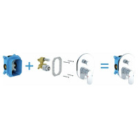 Смеситель скрытого монтажа Ravak Chrome CR 065.00 с переключателем X070056 00000031705