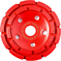 Чашка шлифовальная алмазная 2-х рядная 125 мм REDVERG 900381 6627129