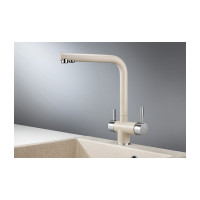 Высокий смеситель с краном под питьевую воду GRANULA GR-2305 пирит