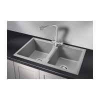 Кухонная кварцевая мойка GRANULA GR-8101 810х500 мм, алюминиум